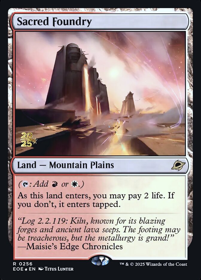 Sacred Foundry - Promo Pack: Edge of Eternities #256 (Lightly Played)
