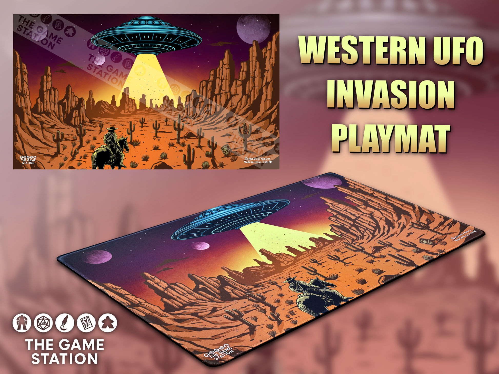 Wester UFO Invasion TCG Playmat 24x14