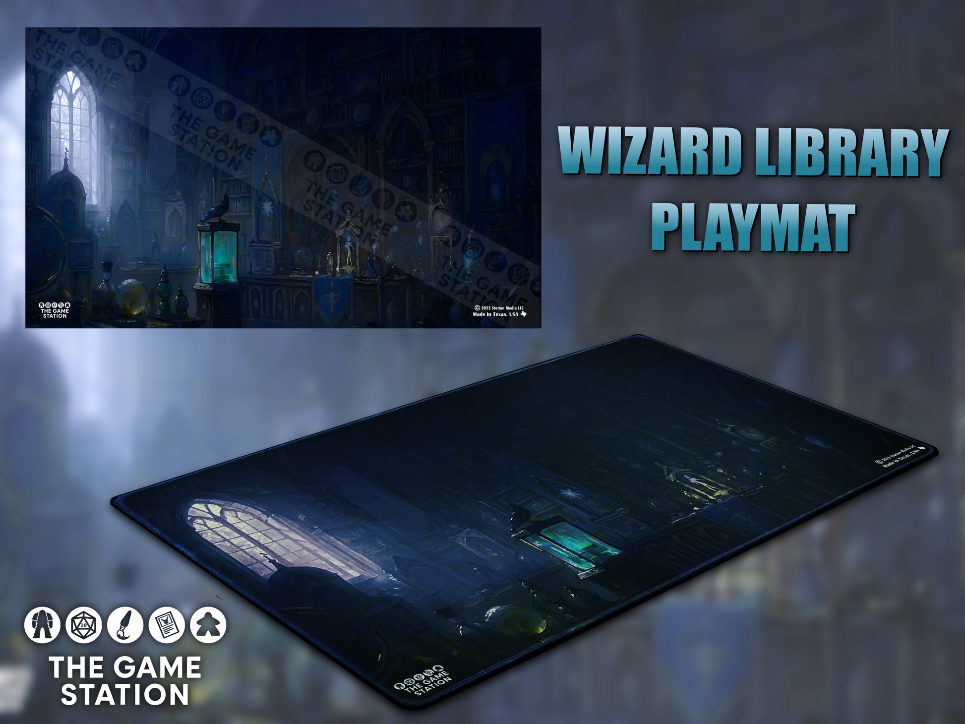 Wizard Library TCG Playmat 24x14