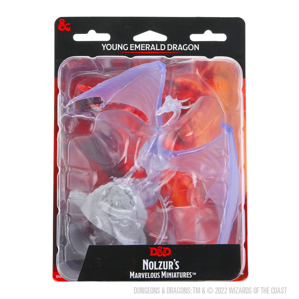 WizKids Dungeons & Dragons Nolzur's Marvelous Miniatures Unpainted Minis Wave 17 Young Emerald Dragon